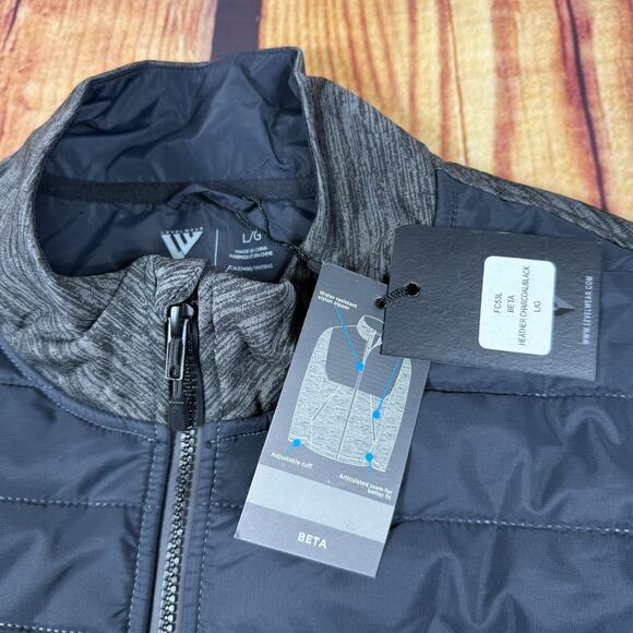 Washington Wizards Jacket New Mens Large Gray Black Levelwear NBA Logo Beta NWT - Picture 2 of 13